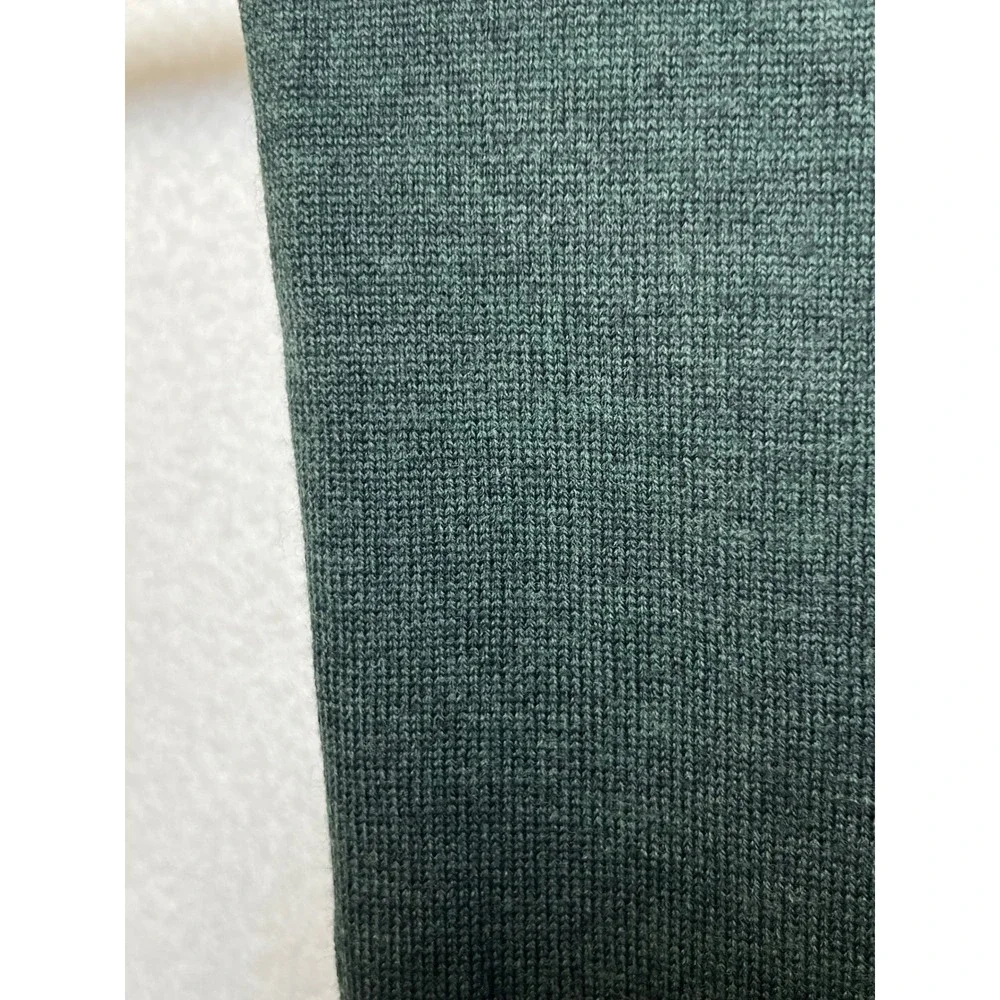 Eurkea Dark‎ Green 100% Wool Fine Knit Rectangular Scarf One Size